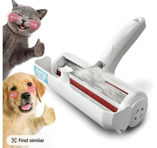 Pet Hair Removal Tool Reusable Lint Roller for Cat & Dog Hair Self-Cleaning with Built-in Fur Bin for Couch Furniture Bed Car Carpet Clothes