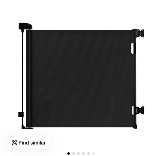 Dearlomum Retractable Baby Gate 33" Tall Extends up to 55" 71" 118" 168" 197" Wide Child Safety Gate for Doorways Stairs Hallways Indoor Outdoor Infant Mesh Dog Gate